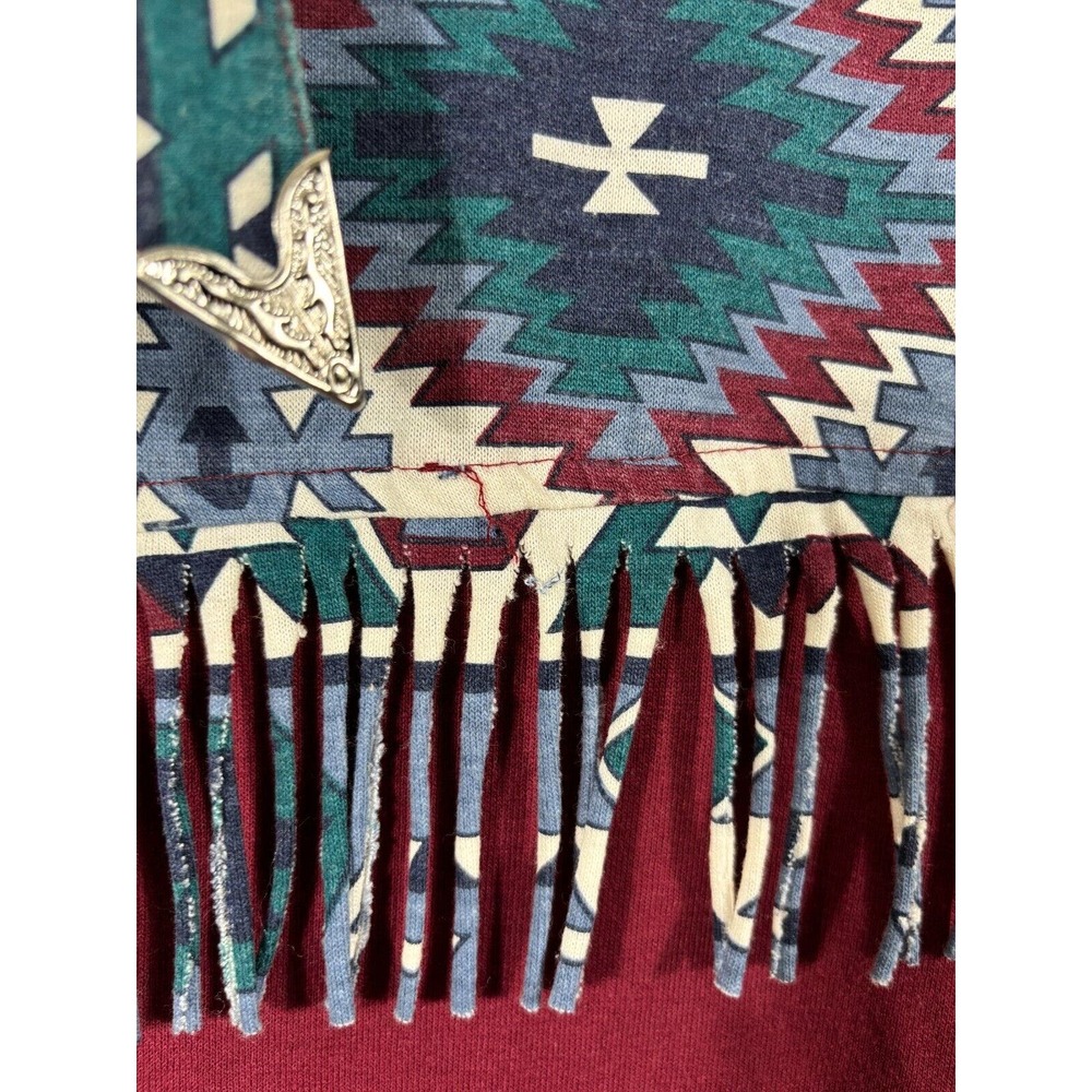 Vintage Western Shirt Womens Medium Southwest Short Sleeve Multicolor Button Up - Picture 4 of 11